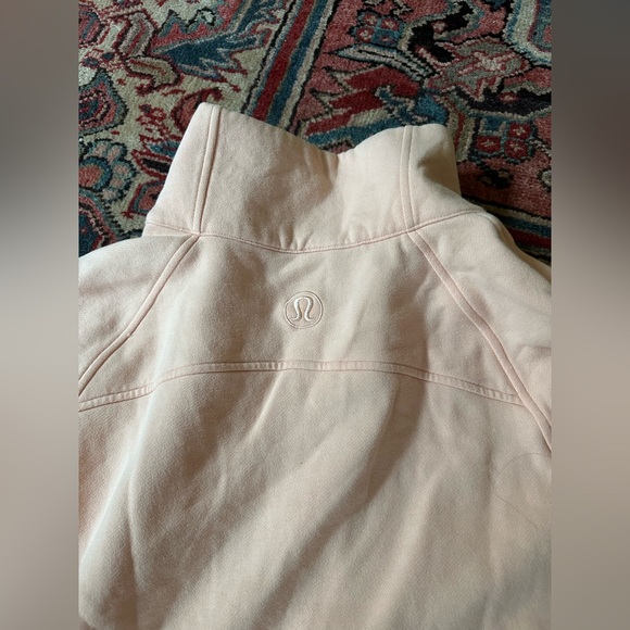 Lululemon Scuba Oversized Funnel Neck Half-Zip
In Peach Satin— Size XL/XXL - Picture 6 of 13